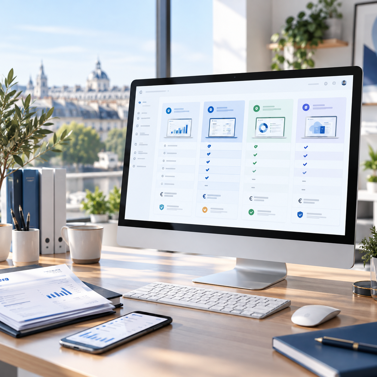Comparatif des plateformes agréées pour la facturation électronique sur écran d’ordinateur dans un bureau professionnel moderne